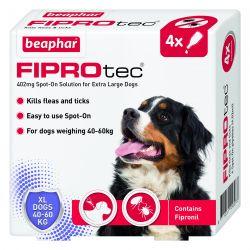 Beaphar FIPROtec Spot On Extra Large Dog 4 pipette 4tmnt - Ormskirk Pets