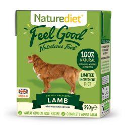 Naturediet Feel Good Lamb 390g x 18 - Ormskirk Pets