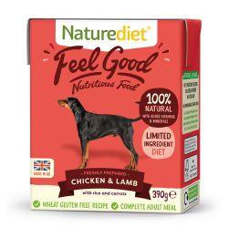 Naturediet Feel Good Chicken & Lamb 390g x 18 - Ormskirk Pets