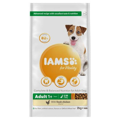 IAMS for Vitality Adult Small & Medium Dog Food with Fresh chicken 2kg - Ormskirk Pets