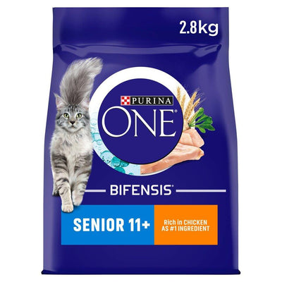 Purina ONE 11+ Dry Cat Food with Chicken and Wholegrain 2.8kg - Ormskirk Pets