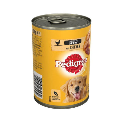 Pedigree Adult Wet Dog Food Tin Chicken in Gravy 400g x 12 - Ormskirk Pets