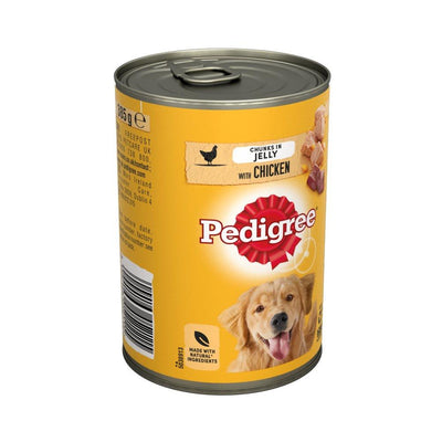 Pedigree Adult Wet Dog Food Tin Chicken in Jelly 385g x 12 - Ormskirk Pets