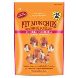 Pet Munchies 100% Natural Real Chicken & Rawhide Dumbbells 80g - Ormskirk Pets