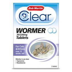 Bob Martin Clear 2in1 Wormer Tablets - Cats & Kittens 2tabs - Ormskirk Pets