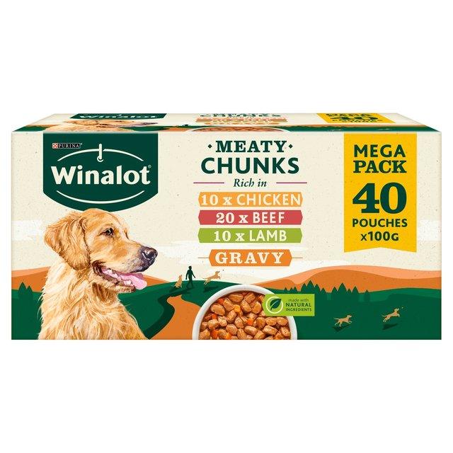 Winalot Perfect Portions Pouch Mixed Chunks in Gravy 40pk 100g - Ormskirk Pets