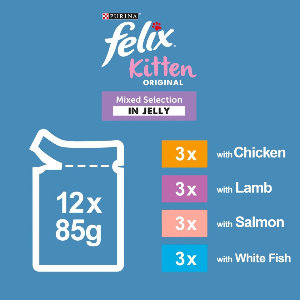 Felix Kitten Mixed Selection in Jelly 12x85g