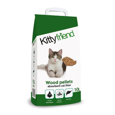 Kittyfriend Wood Pellets Cat Litter, 10ltr - Ormskirk Pets