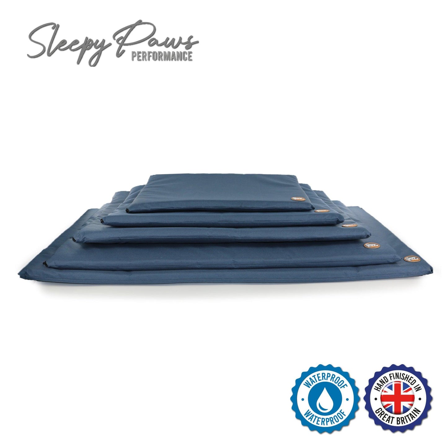 Ancol Nest of 5 Waterproof Pad Beds Blue/Grey