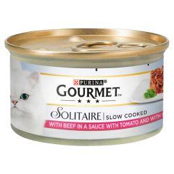 Gourmet Solitaire Slow cooked Beef & Tomato 85g x 12 - Ormskirk Pets