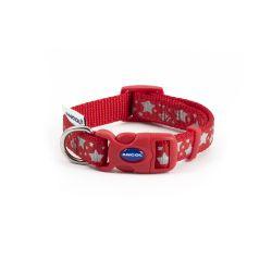 Ancol Reflective Star Adjustable Collar Red 20-30cm - Ormskirk Pets