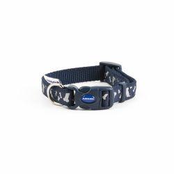 Ancol Reflective Bone Adjustable Collar Blue 20-30cm - Ormskirk Pets