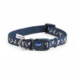 Ancol Reflective Bone Adjustable Collar Blue 30-50cm - Ormskirk Pets