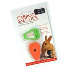 Small 'N' Furry Carrot Salt Lick With Holder - Ormskirk Pets