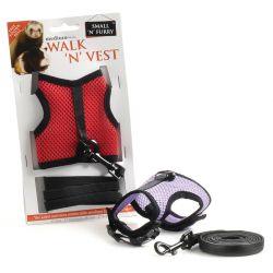 Small 'N' Furry Walk Vest Leash Med - Ormskirk Pets