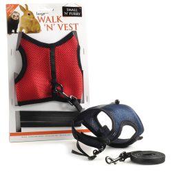 Small 'N' Furry Walk Vest Leash Lge - Ormskirk Pets