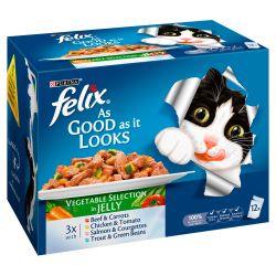 Felix As Good As It Looks Vegetable Selection in Jelly 12 Pack 100g