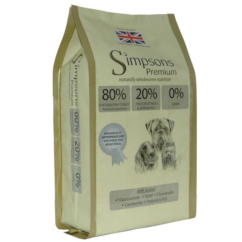 Simpsons Dog 80/20 Meat & Fish 12kg - Ormskirk Pets