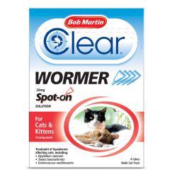 Bob Martin Clear Spot On Wormer - Cats & Kittens 4tube - Ormskirk Pets