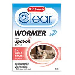 Bob Martin Clear Spot On Wormer - Cats & Kittens 2tube - Ormskirk Pets