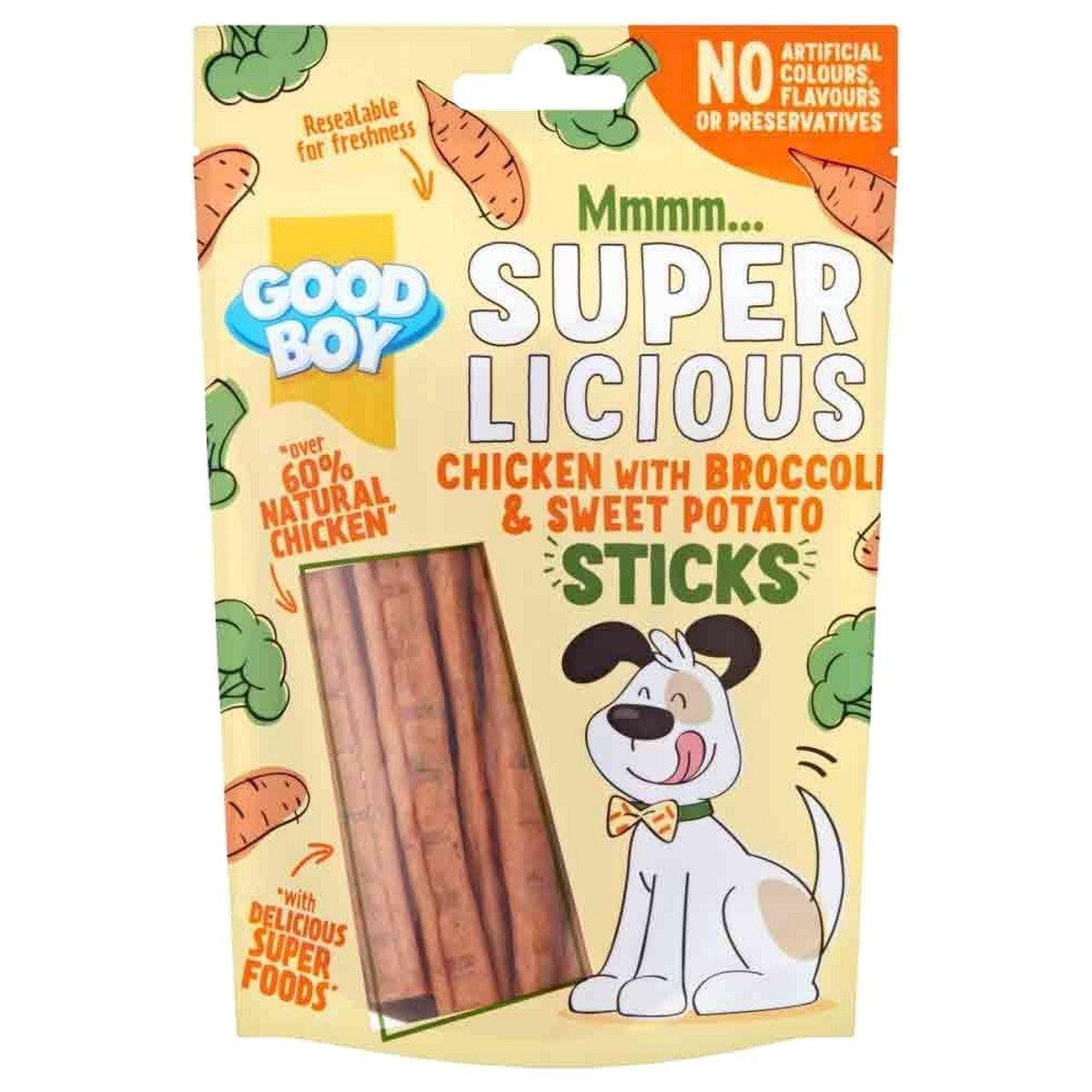 Good Boy Super Licious Chicken With Broccoli & Sweet Potato Sticks 100g - Ormskirk Pets