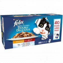 Felix Pouch As Good As It Looks Doubly Delicious 40 pack 100g - Ormskirk Pets