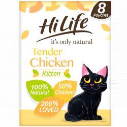 HiLife it's only natural - KITTEN Tender Chicken Pouch Multipack 8 x 70g 70g - Ormskirk Pets