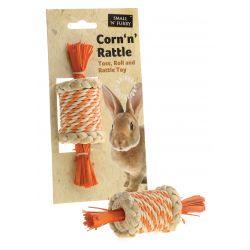 Small 'N' Furry Natural Corn Rattle 7cm - Ormskirk Pets