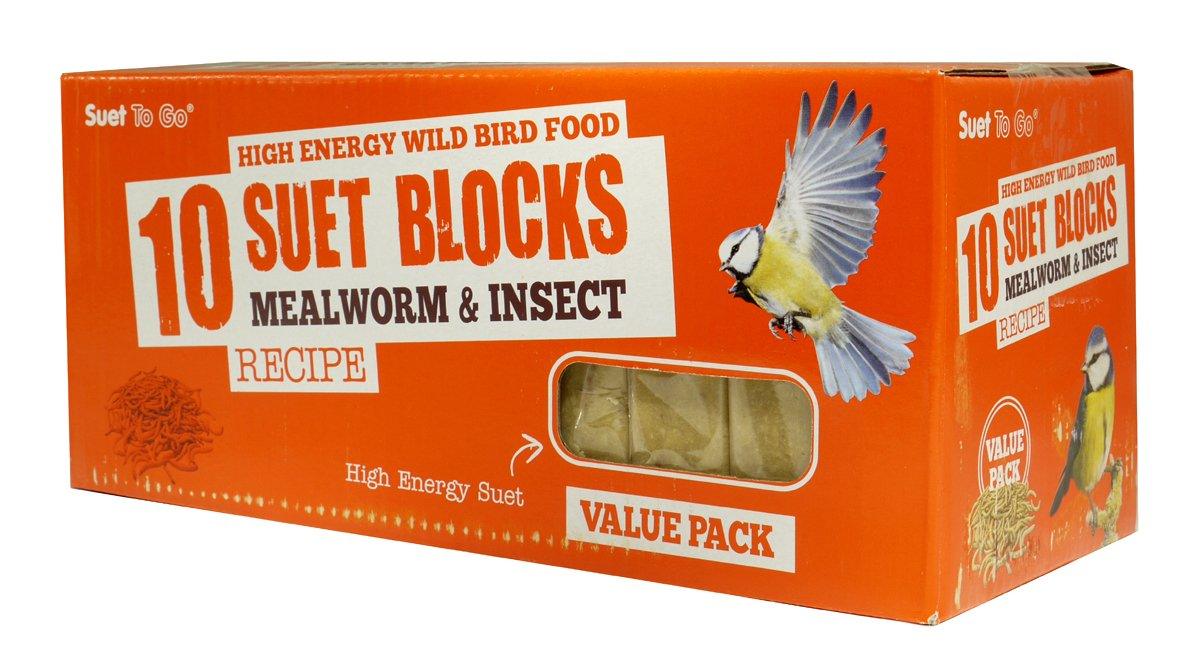 Suet To Go Mealworm & Insect Block Value Pack 10pk - Ormskirk Pets