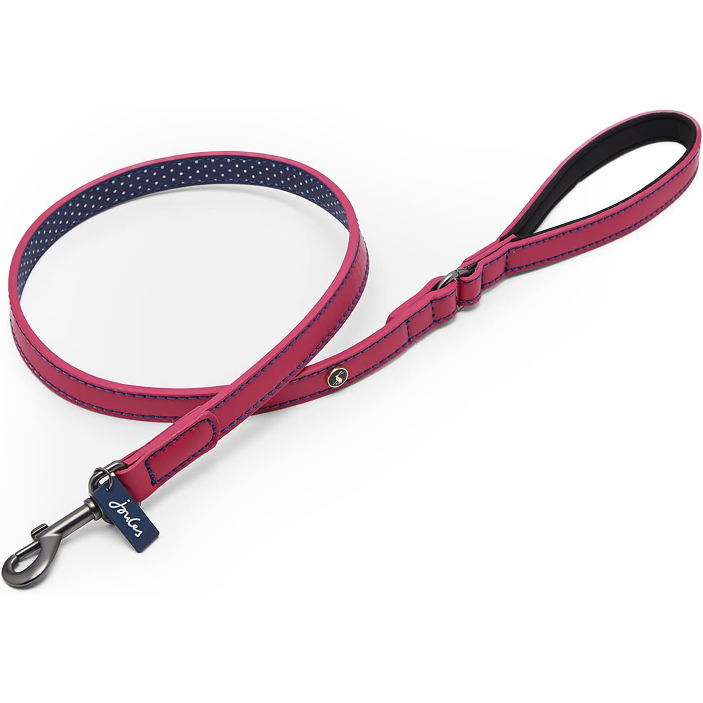 Joules Pink Leather Lead 108cm