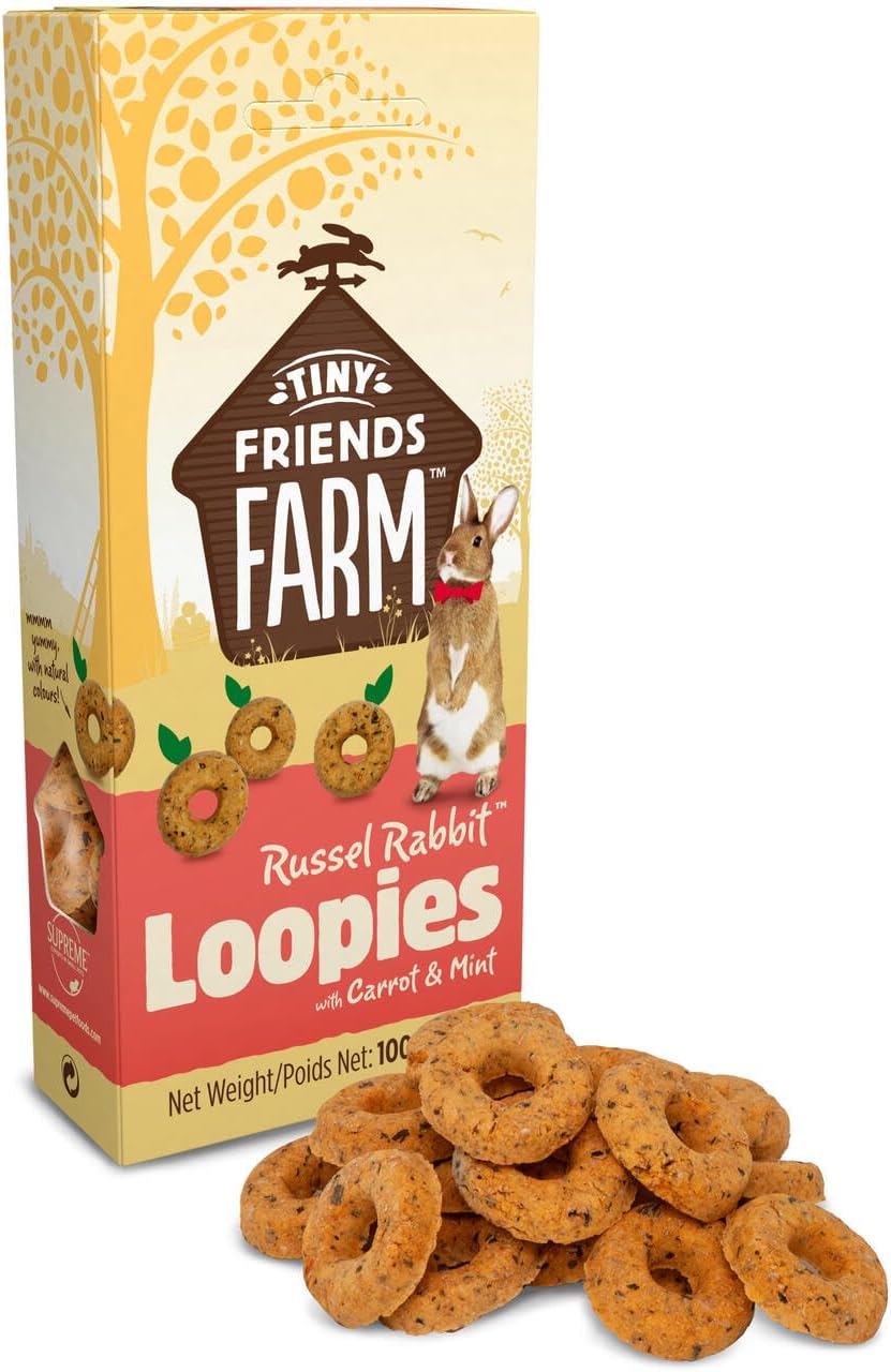 TINY FRIENDS FARM RUSSEL RABBIT LOOPIES CARROT & MINT 100g