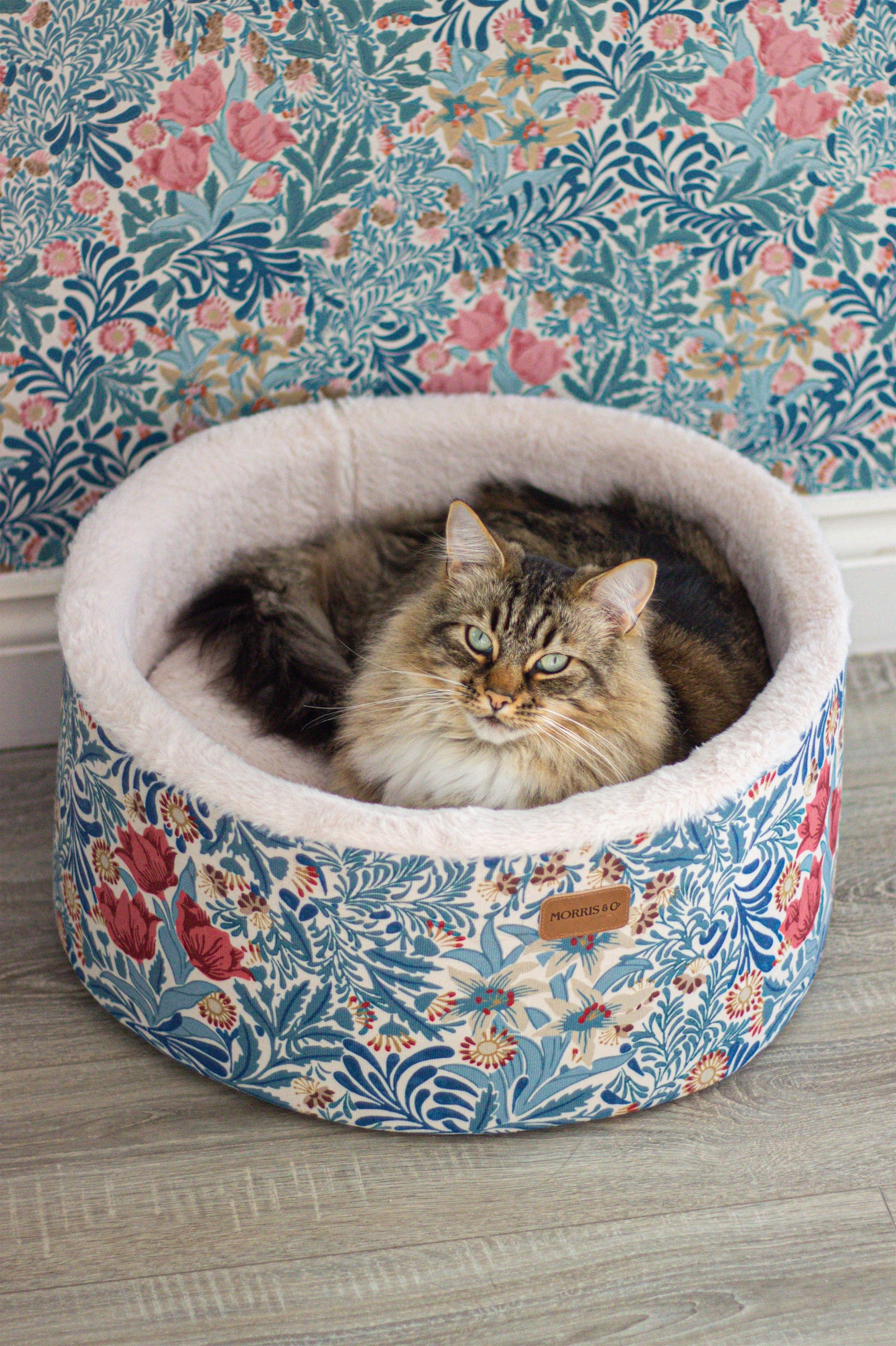 William Morris Round Dog Bed Bower Print