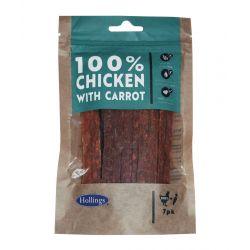 Hollings 100% Chicken Bars with Carrot 7pk - Ormskirk Pets