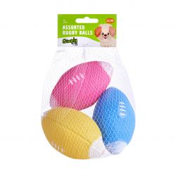 Assorted Rugby Balls 3PK