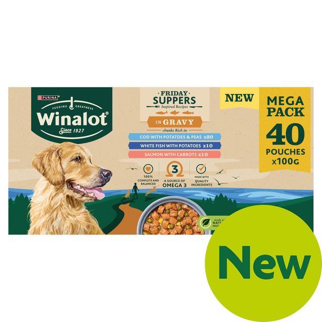 WINALOT POUCHES FRIDAY SUPPERS IN GRAVY 40 x 100g - Ormskirk Pets