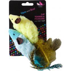 Hemm & Boo Catnip Feather Mice - SGL - Ormskirk Pets