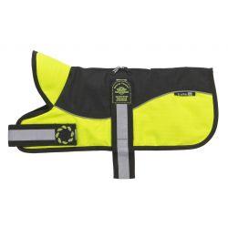 Animate Reflective Black/Hi-Viz Padded Harness Coat 8" (20cm) 8" - Ormskirk Pets