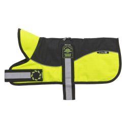 Animate Reflective Black/Hi-Viz Padded Harness Coat 12" (30cm) 12" - Ormskirk Pets