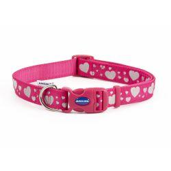 Ancol Fashion Collar Pink Hearts 45-70cm - Ormskirk Pets