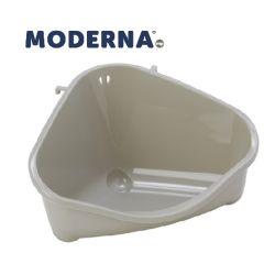 Moderna Corner Litter Tray Small Warm Grey Sml