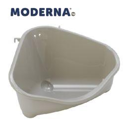 Moderna Corner Litter Pan Medium Warm Grey Med - Ormskirk Pets