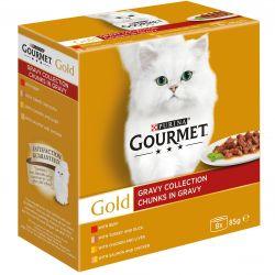 Gourmet Gold Chunks in Gravy Collection 8x85G 85g - Ormskirk Pets