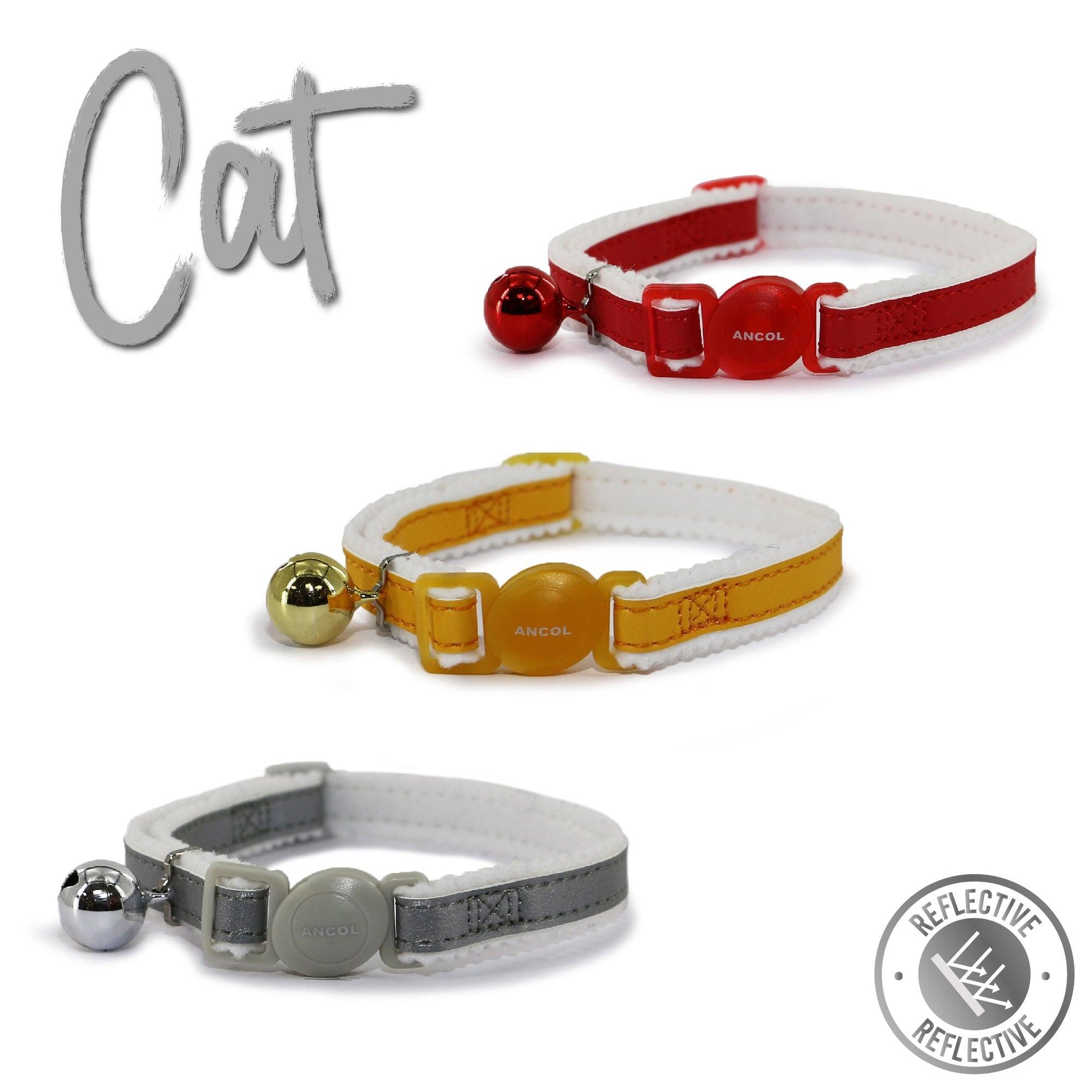 Ancol Reflective Safety Buckle Cat Collar Red - Ormskirk Pets