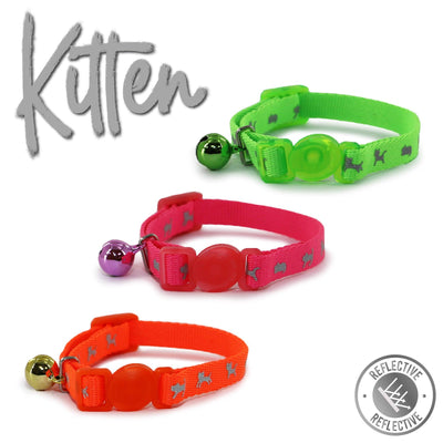 Ancol Hi-Vis Safety Kitten Collar Green