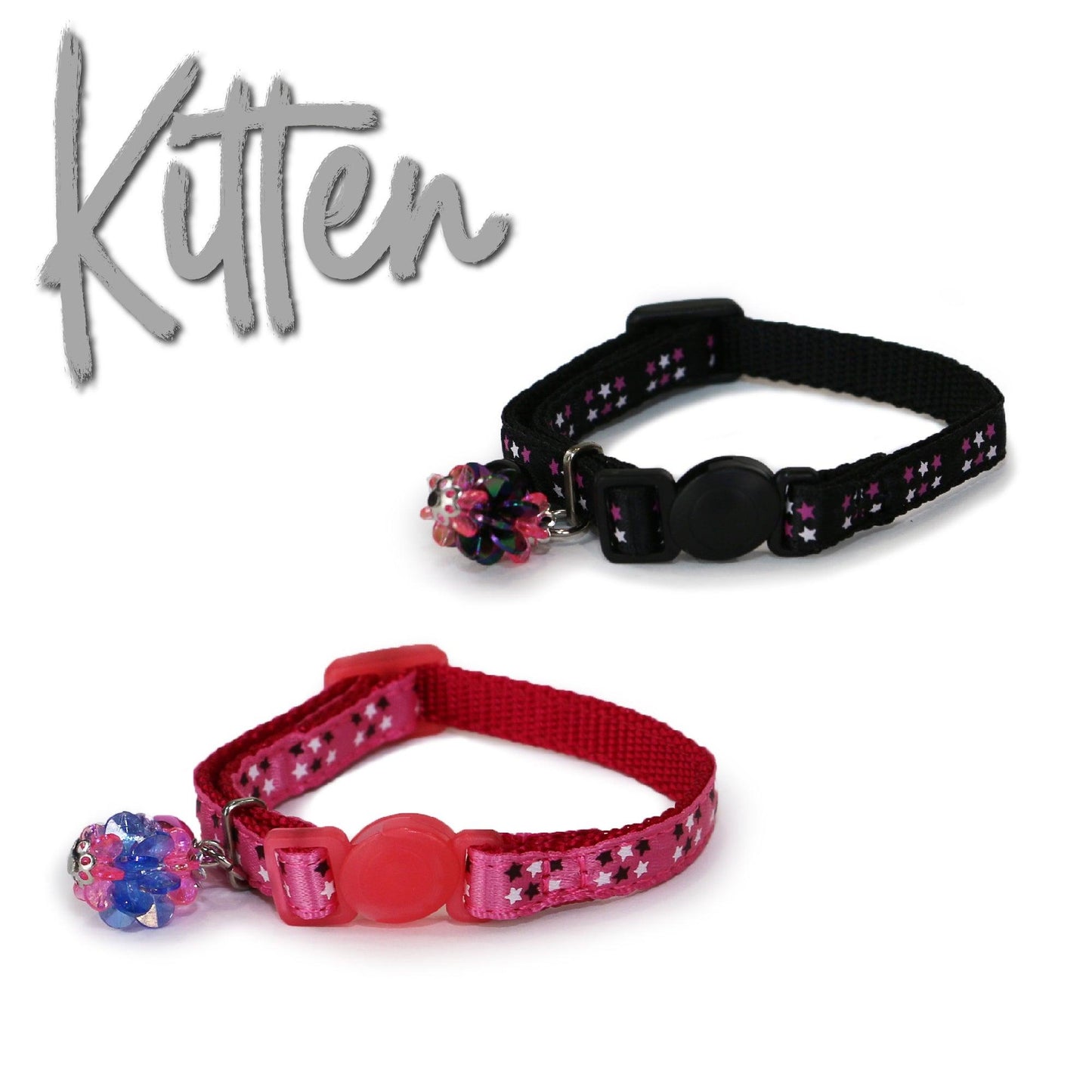 Ancol Star Safety Kitten Collar Black