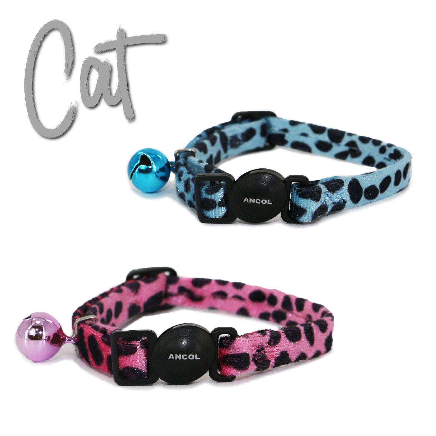 Ancol Leopard Print Safety Cat Collar Pink