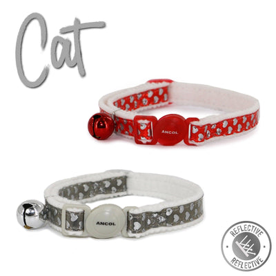 Ancol Refl Hearts Safety Cat Collar Red - Ormskirk Pets