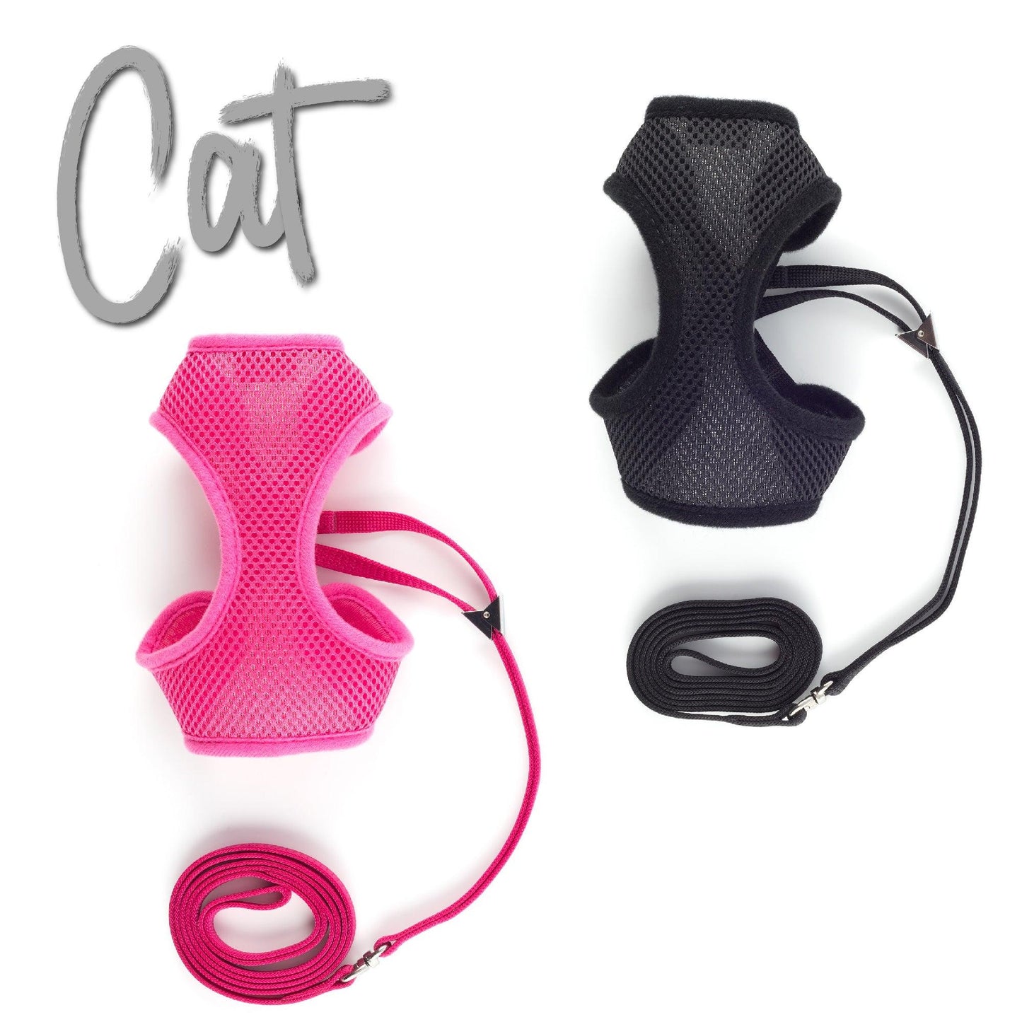 Ancol Soft Cat Harness and Lead Black S