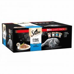 SHEBA Fine Flakes Cat Pouches Fish Collection in Jelly 80x85g - Ormskirk Pets