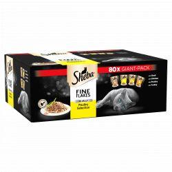 SHEBA Fine Flakes Cat Pouches Poultry Collection in Jelly 80x85g 85g - Ormskirk Pets